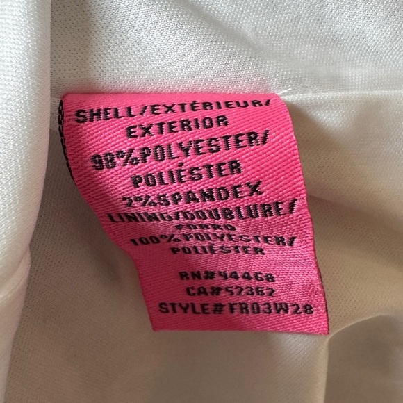 Betsey Johnson Off Shoulder Cream Pink Tropical Floral A Line Midi Dress Size 2 - Picture 12 of 13